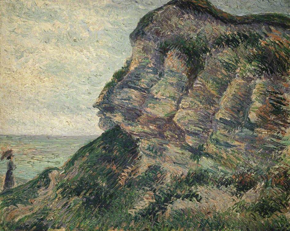 Woman walking on a Headland by Félix Pissarro