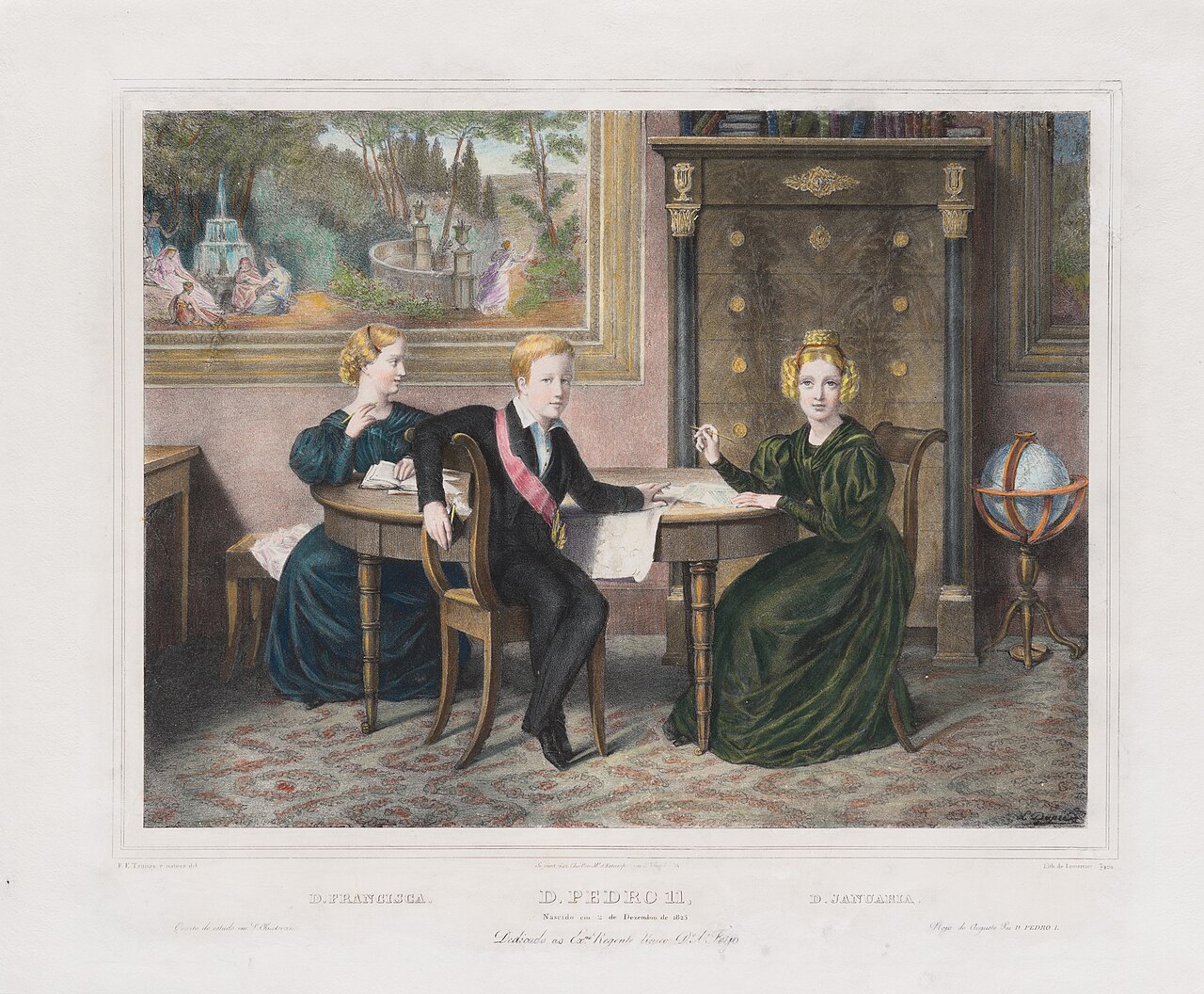 D. Francisca. D. Pedro II by Félix Taunay, Baron of Taunay