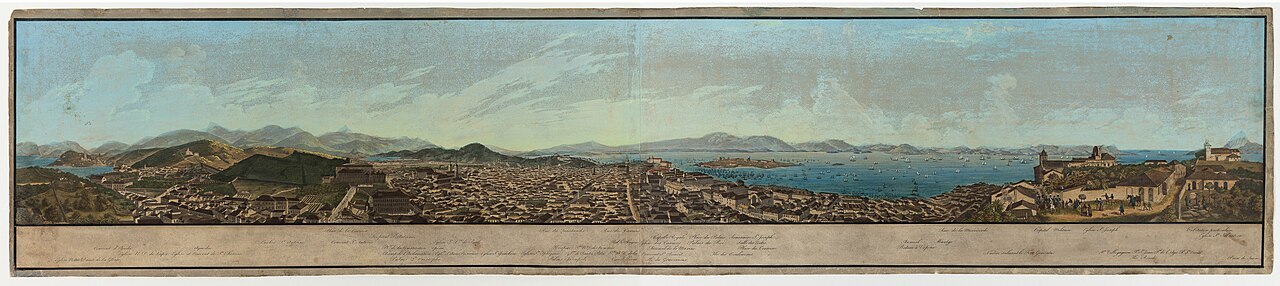 Panorama do Rio de Janeiro (tomado do Morro do Castelo) by Félix Taunay, Baron of Taunay