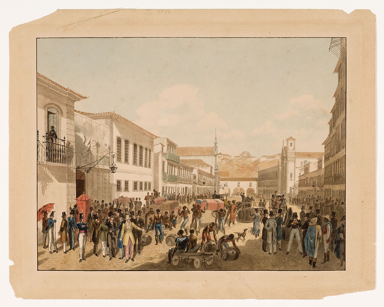 Rua Direita, Rio de Janeiro (atribuído) by Félix Taunay, Baron of Taunay