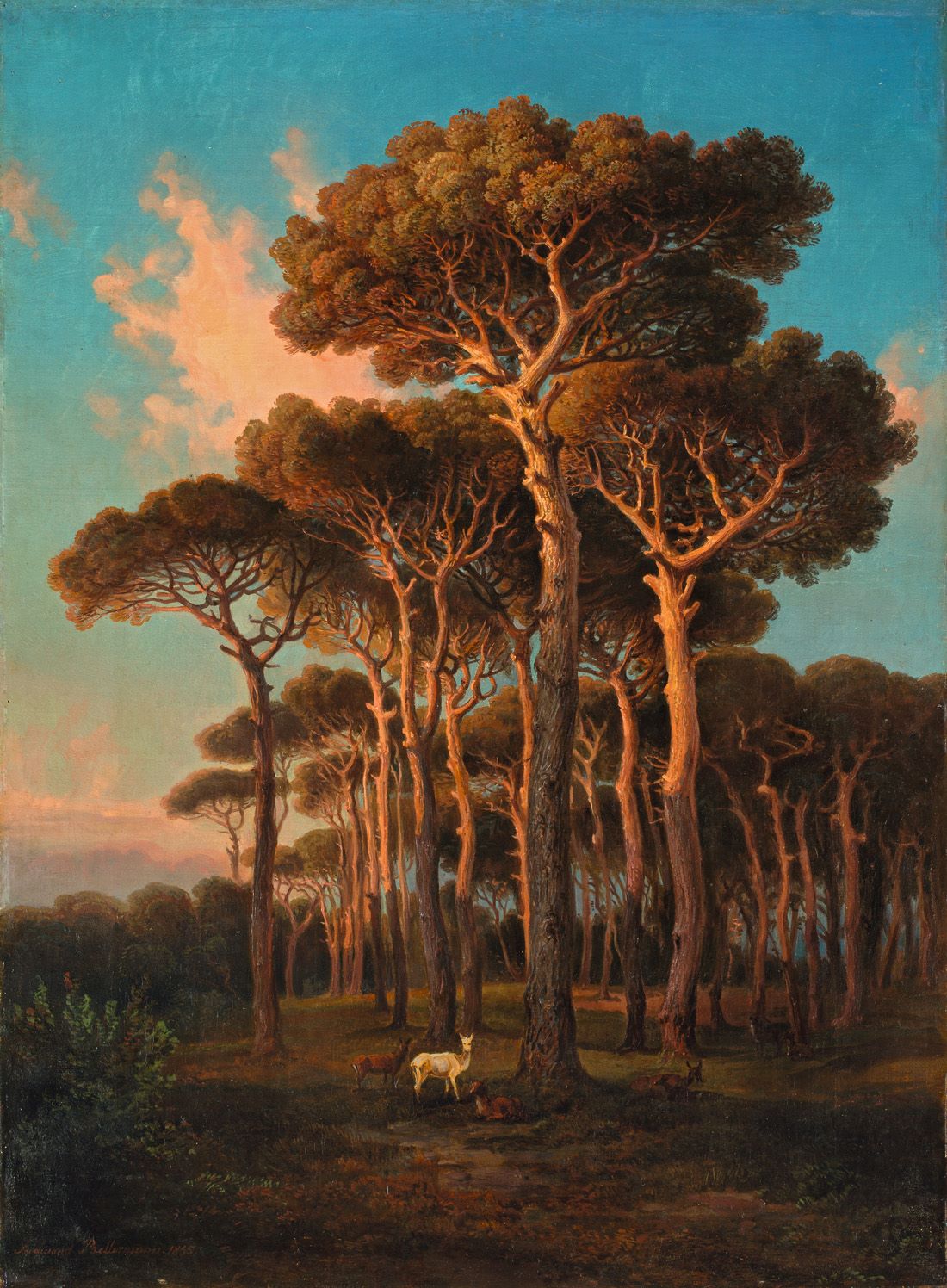 Evening under the Pine Trees by Ferdinand Bellermann
