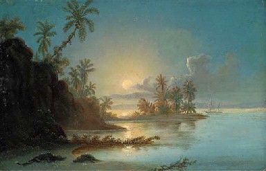 Sunset in the Orinoco delta by Ferdinand Bellermann