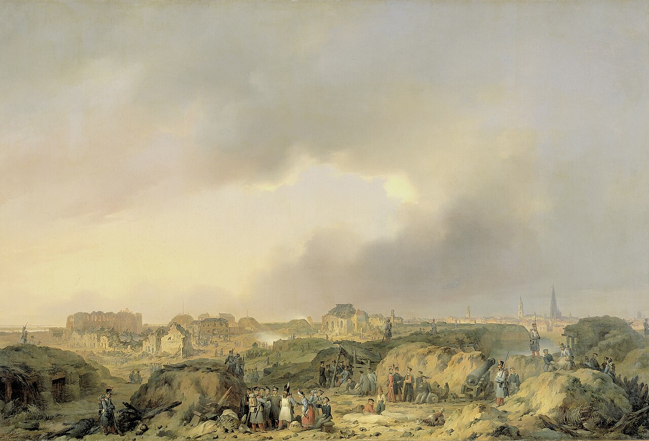 The Citadel of Antwerp shortly after the Siege of 19 November-23 December 1832, and the Surrender of the Dutch Garisson to the French by Ferdinand de Braekeleer the Elder