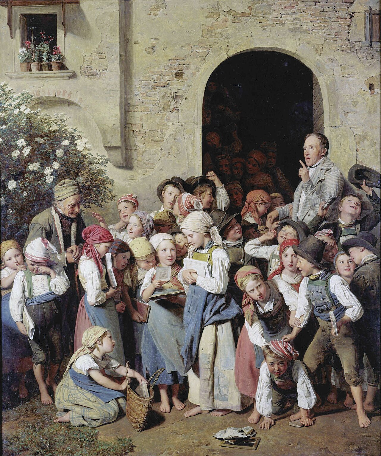 After School by Ferdinand Georg Waldmüller