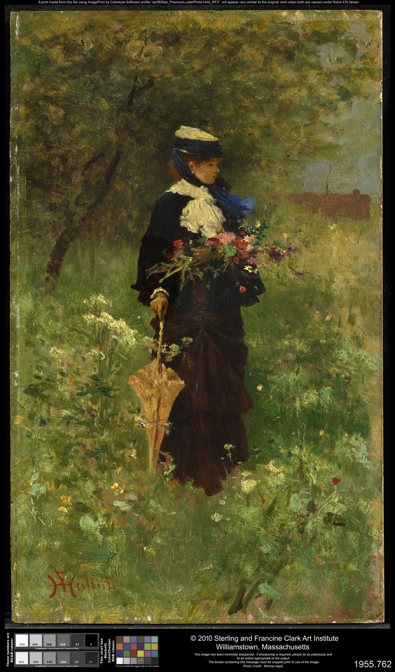 Woman with Flowers by Ferdinand Heilbuth