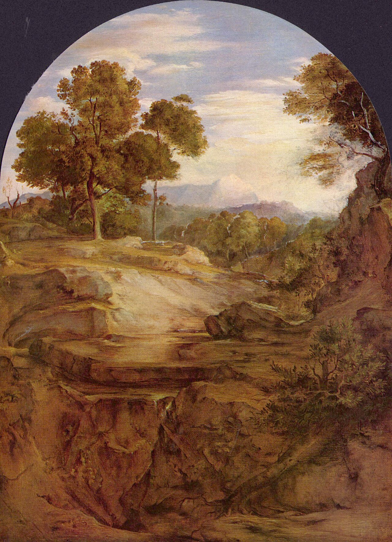 Landscape to "Elias in the Wasteland" by Ferdinand Olivier
