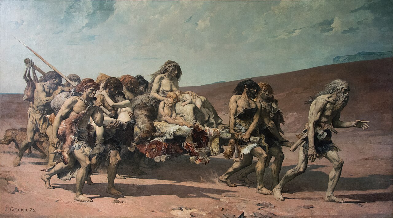 Cain flying before Jehovah's Curse by Fernand Cormon