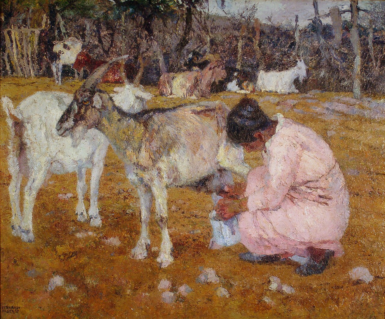 El corral de las cabras by Fernando Fader