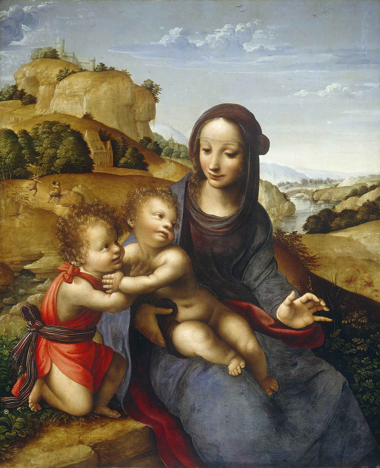 Madonna and Child with the Infant Saint John by Fernando Yáñez de la Almedina