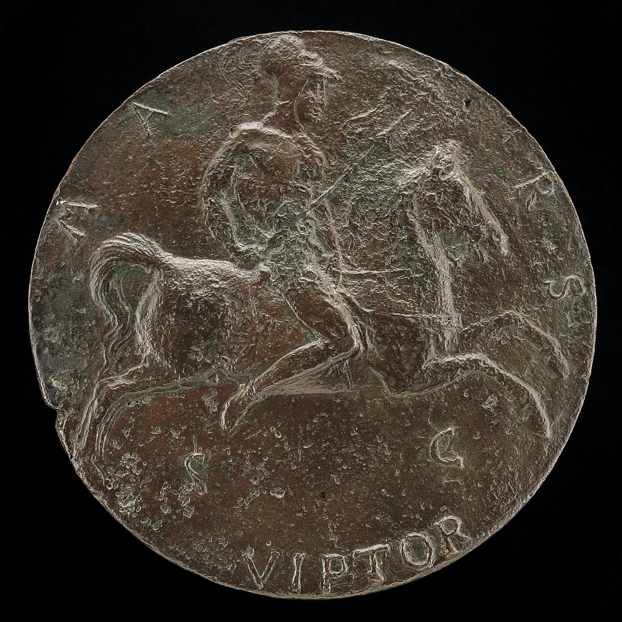 Hadrian Riding and Carrying a Standard [reverse] by Filarete