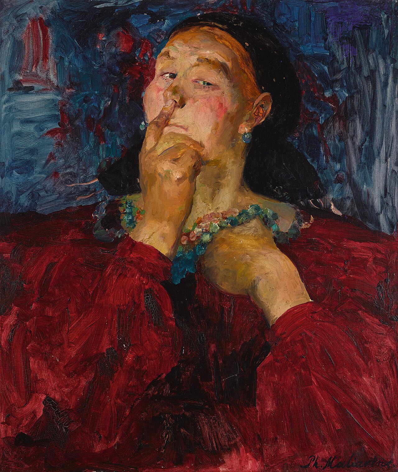 BABA IN A HEADSCARF by Filipp Malyavin