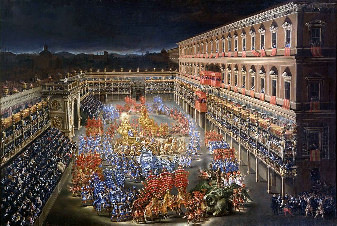 Carousel in the courtyard of the Palazzo Barberini in honour of Christina of Sweden on 28 February 1656 by Filippo Gagliardi