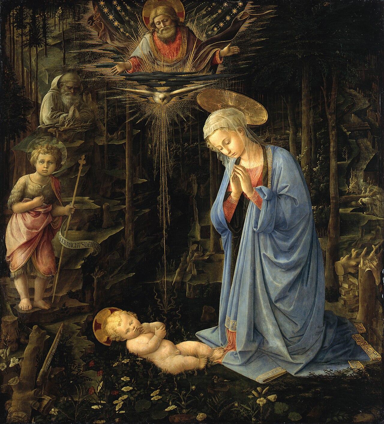 Adoration in the Forest by Filippo Lippi