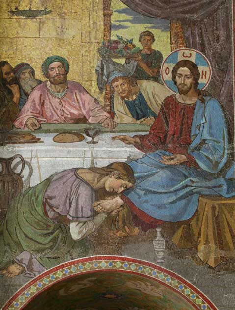 Anointing the Feet of Jesus in the House of Simon, the Pharisee by Firs Zhuravlev