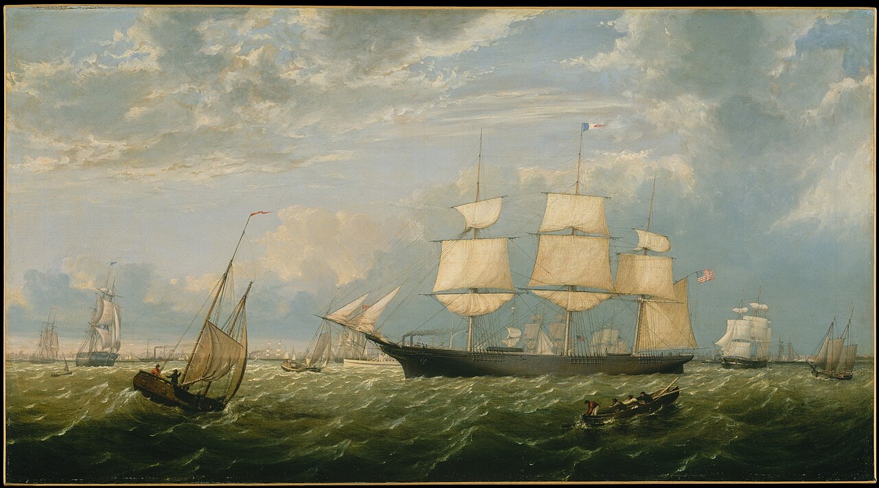 The Golden State Entering New York Harbor by Fitz Henry Lane