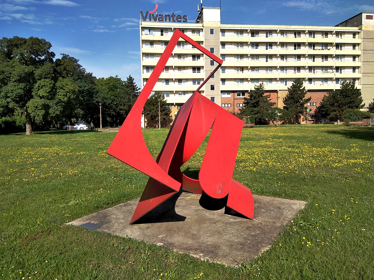 Folded Square Alphabet U by Fletcher Benton