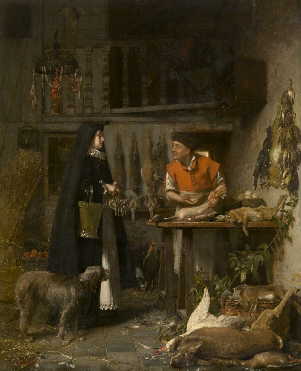 Market Scene in the 17th Century by Florent Willems