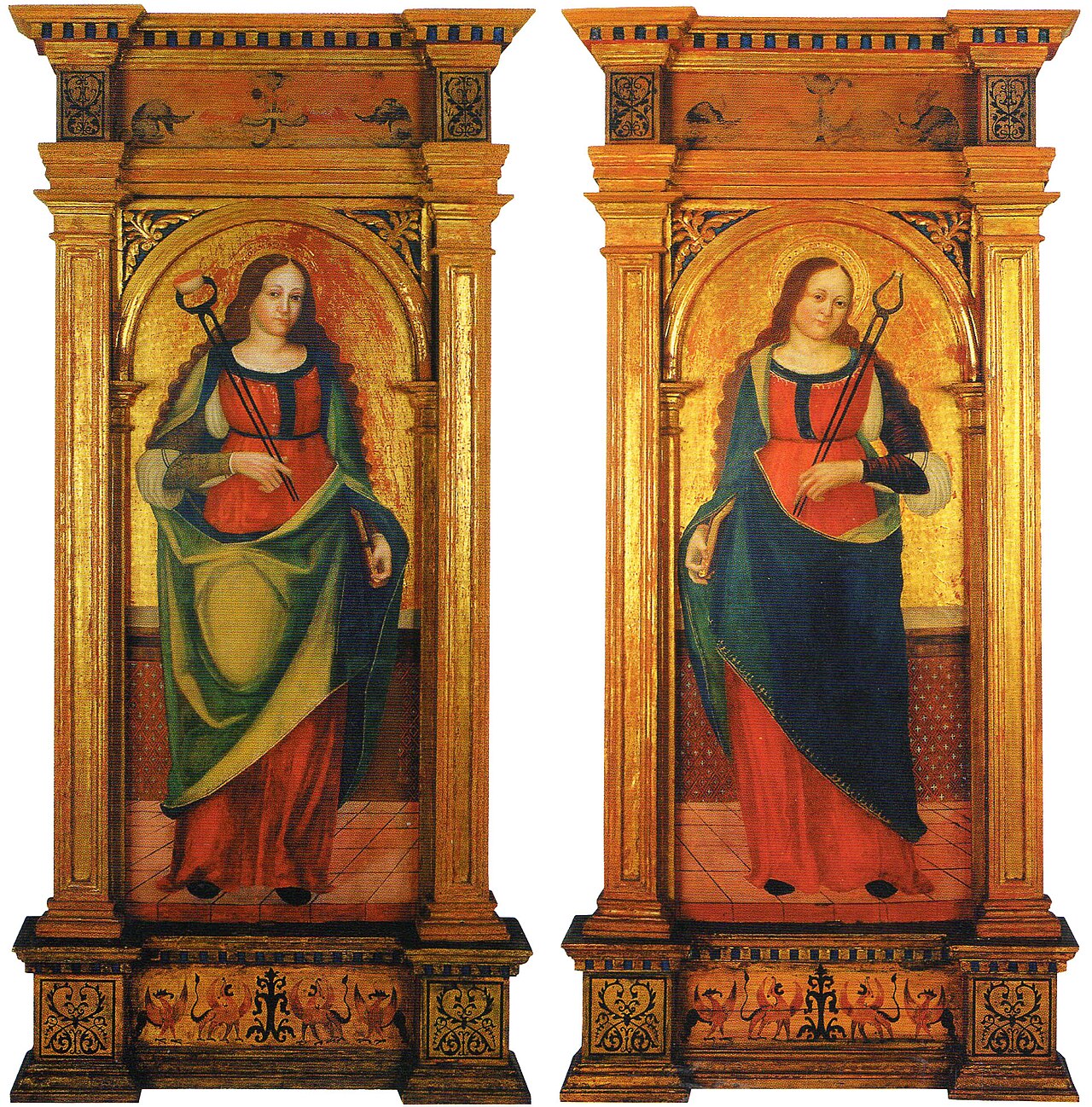 Saints Agatha and Apollonia by Floriano Ferramola