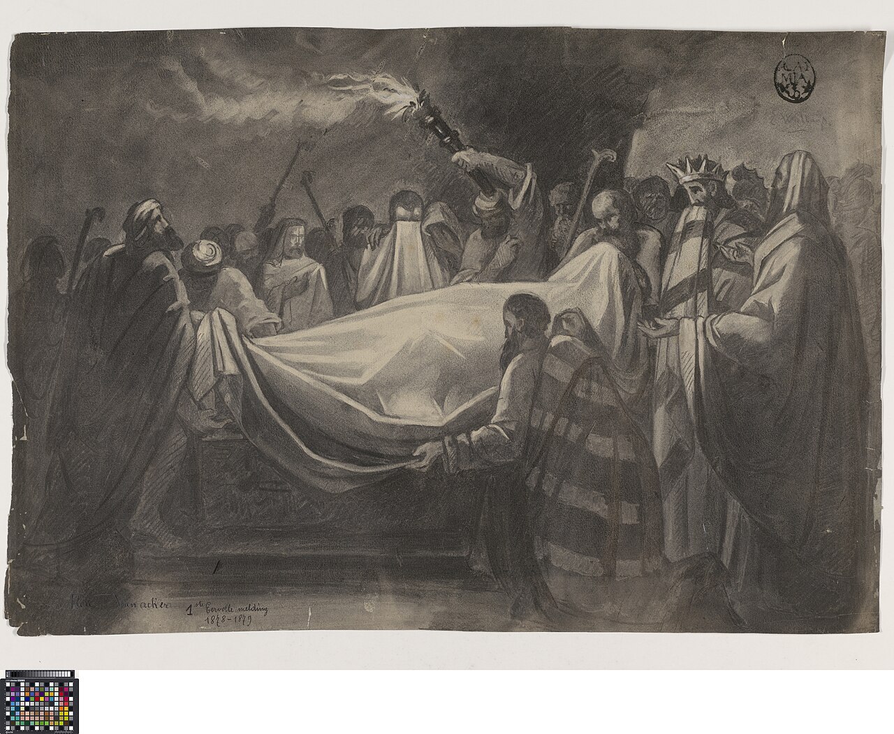 Academic composition study: Jacob's burial by Florimond Van Acker