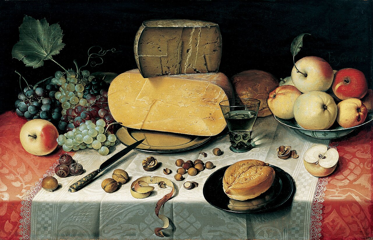 Still-Life with Fruit, Nuts and Cheese by Floris van Dyck
