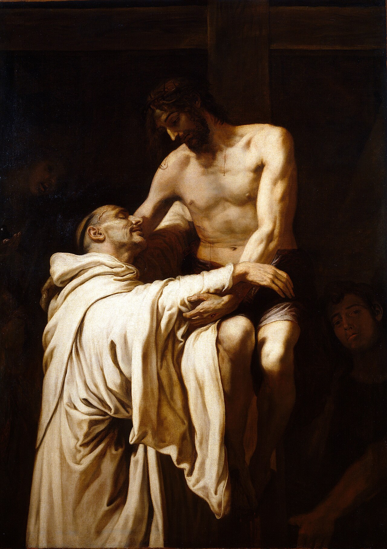 Christ embracing Saint Bernard by Francesc Ribalta