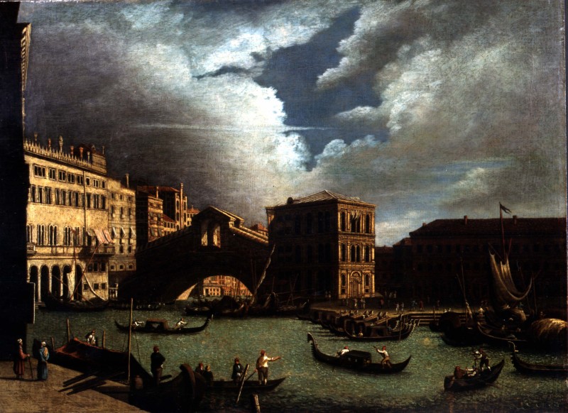 The Rialto Bridge Seen from the North by Francesco Battaglioli