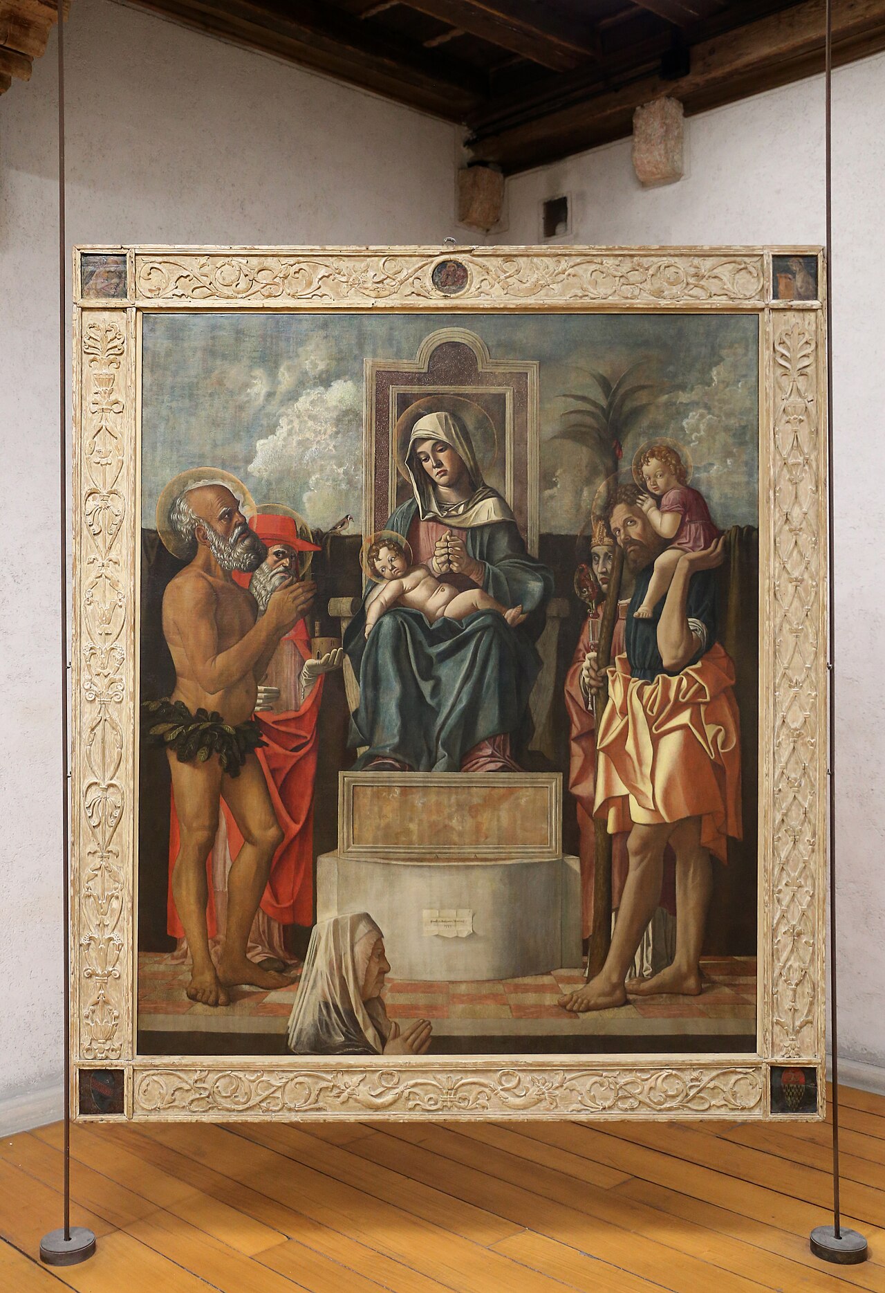 Madonna and Child with Saints (Pala Dal Bovo) by Francesco Benaglio