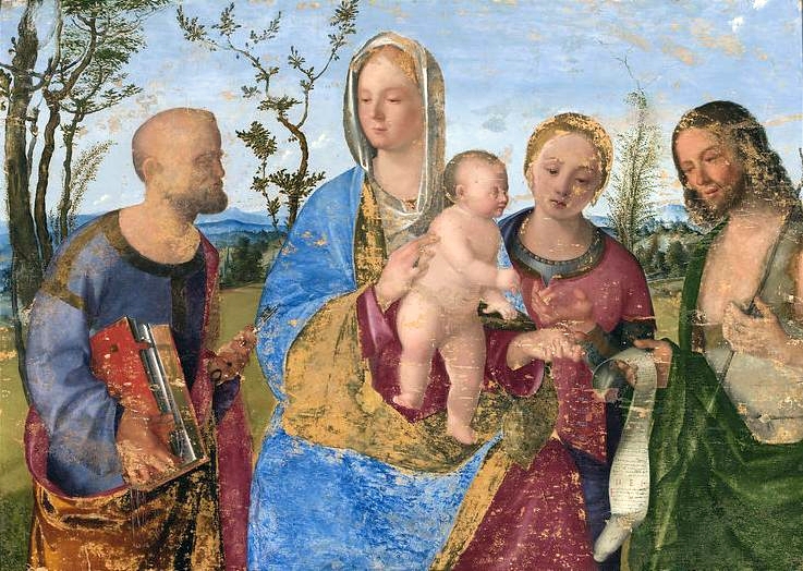 The Mystical Marriage of Saint Catherine by Francesco Bissolo