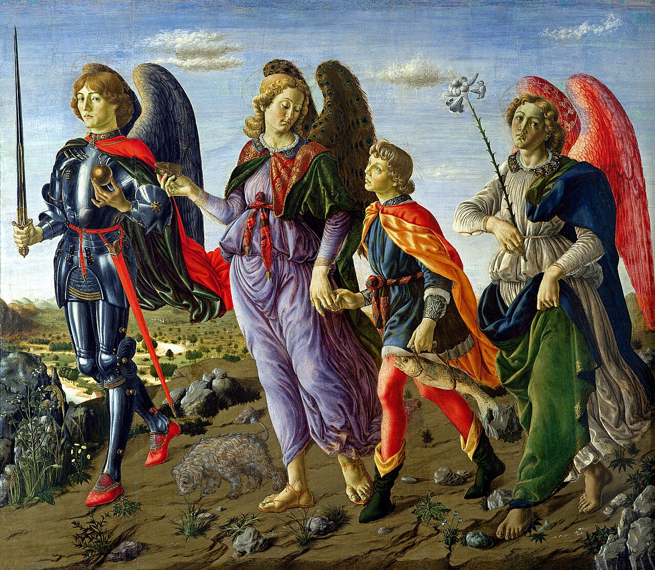 Three Archangels with Tobias by Francesco Botticini