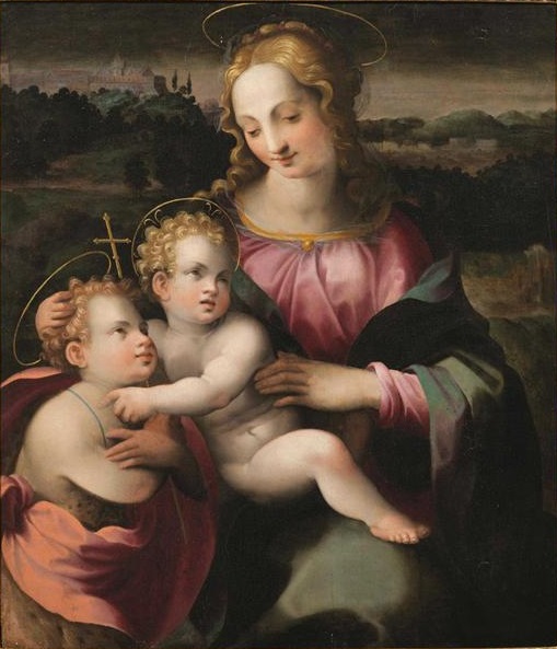 Madonna and Child with the Infant Saint John by Francesco Brina