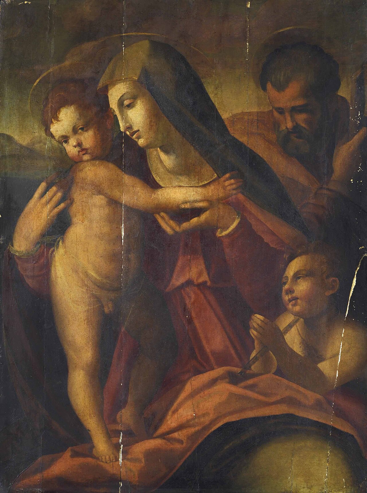 The Holy Family with St. John the Baptist by Francesco Brina