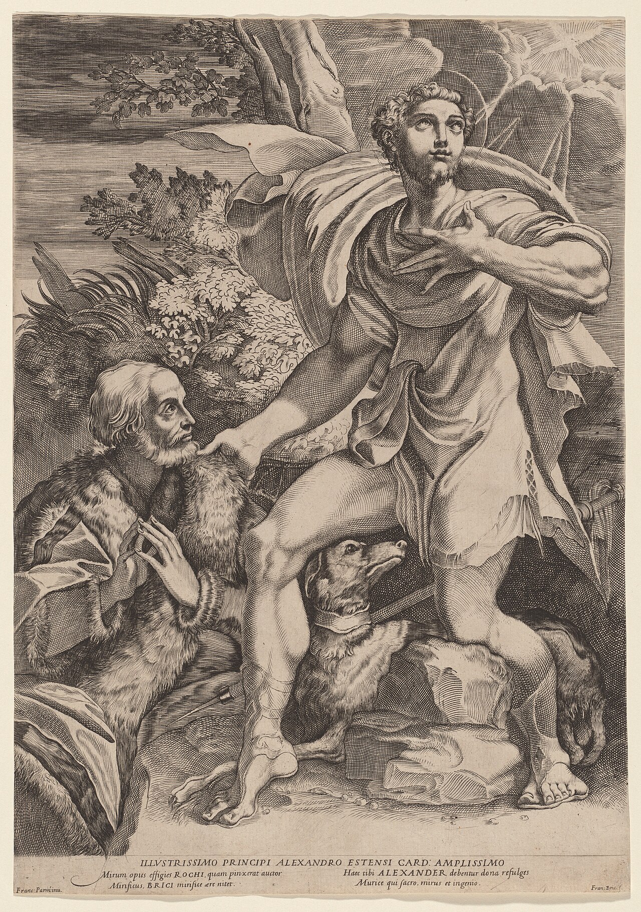 Saint Roch with a Donor by Francesco Brizio