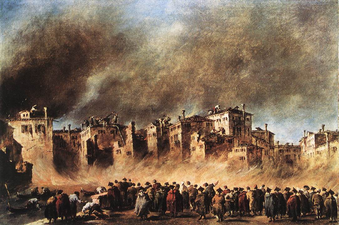 Fire in the Oil Depot at San Marcuola by Francesco Guardi