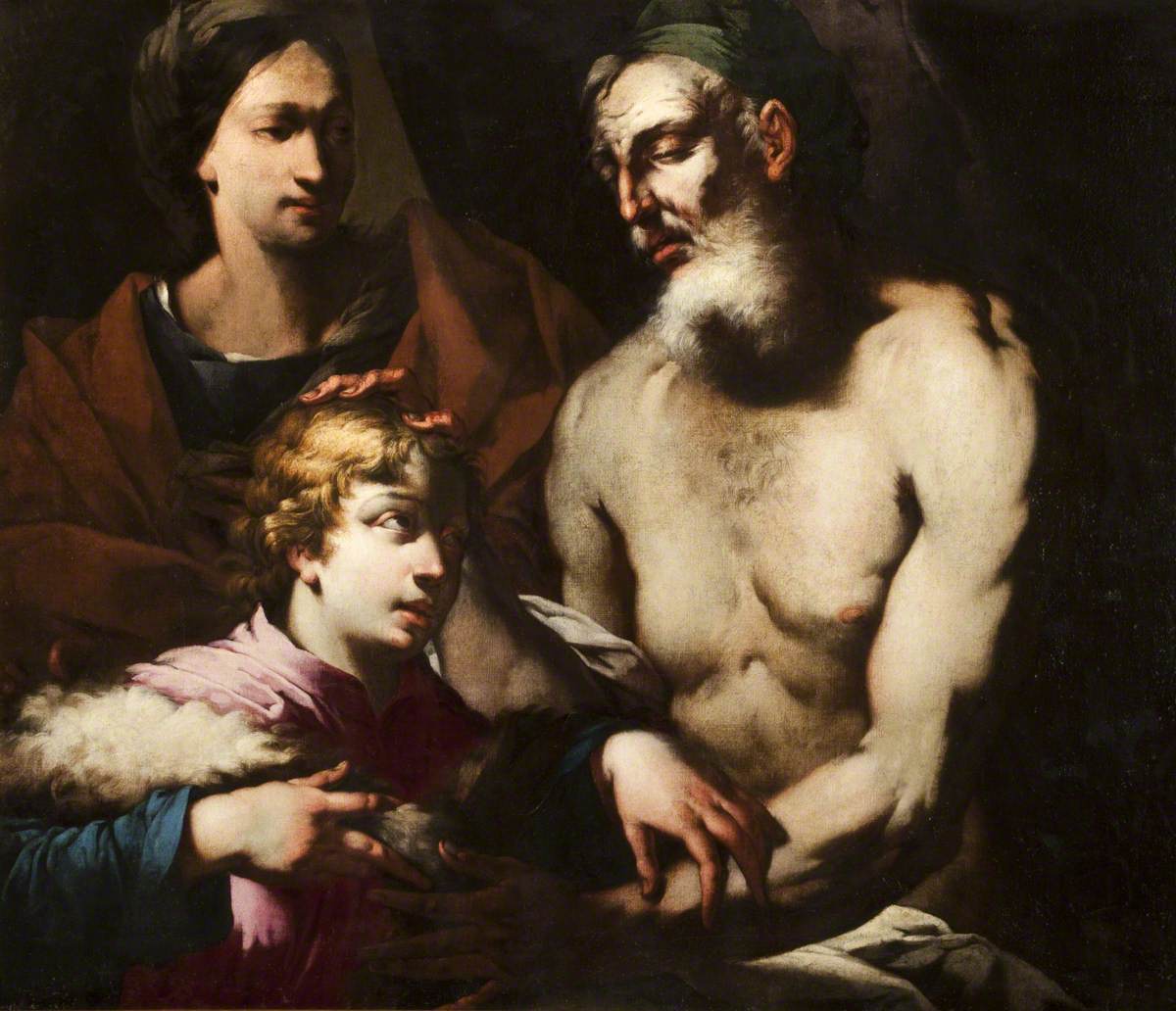 Isaac Blessing Jacob by Francesco Guarino