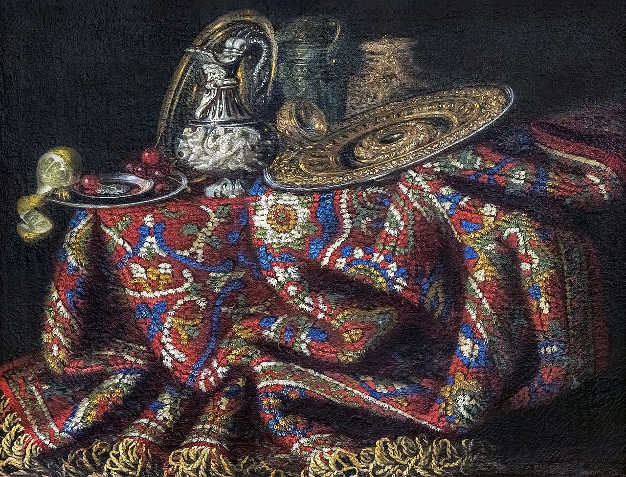 Still life with carpet by Francesco Maltese