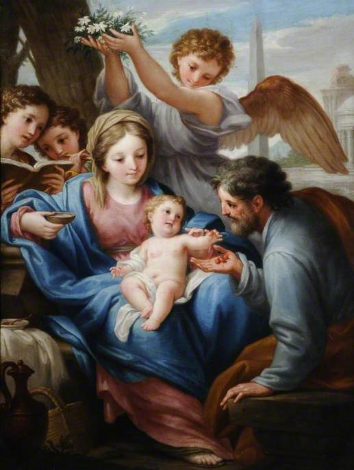 Virgin and Child with St Joseph by Francesco Mancini