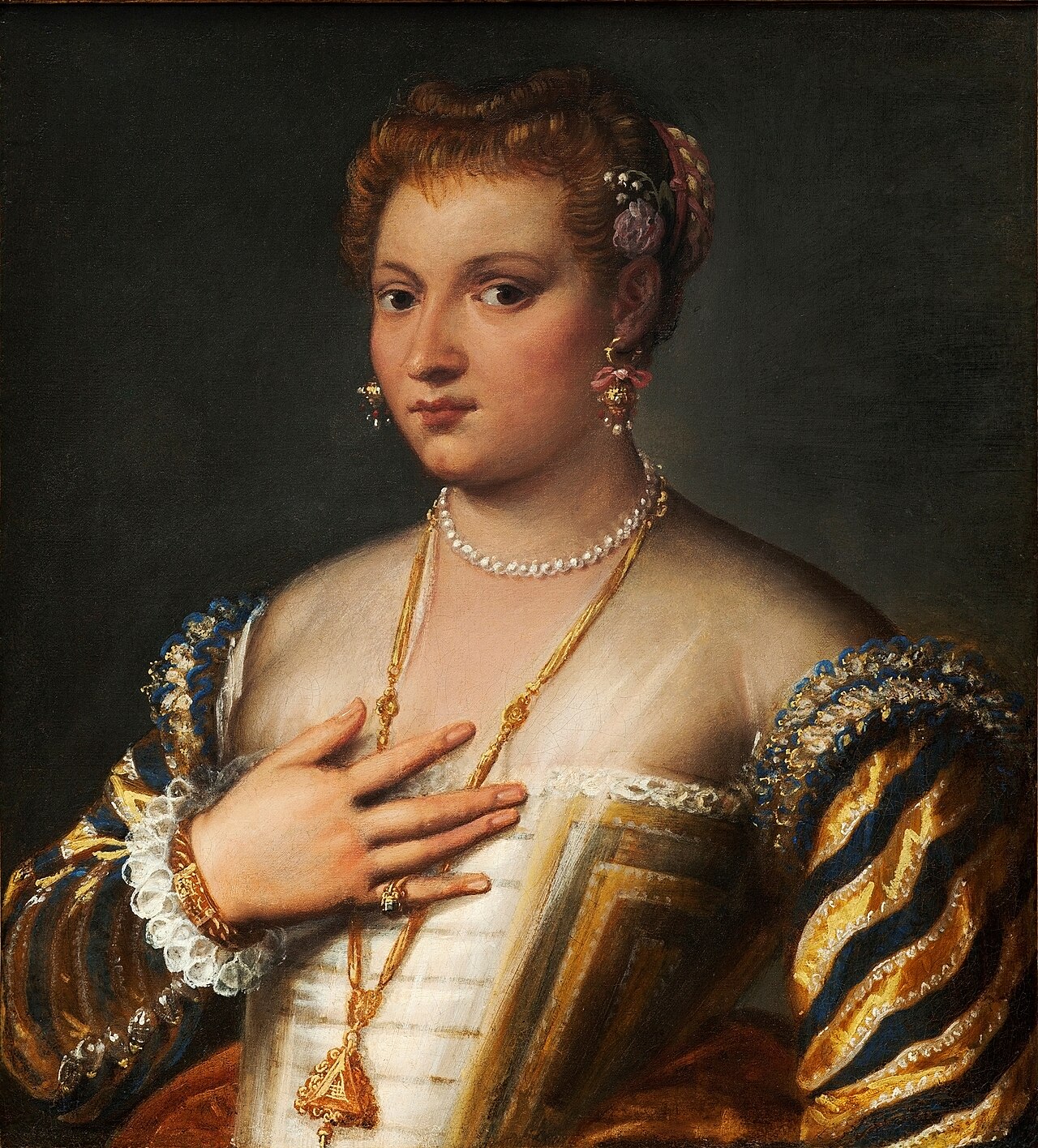 Portrait of a Young Venetian Woman by Francesco Montemezzano