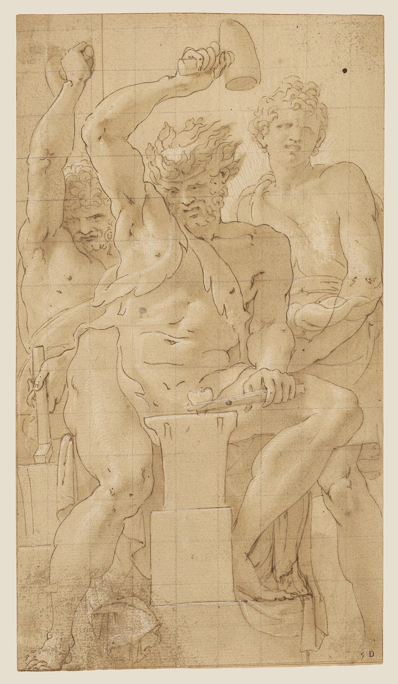 Vulcan at His Forge by Francesco Primaticcio
