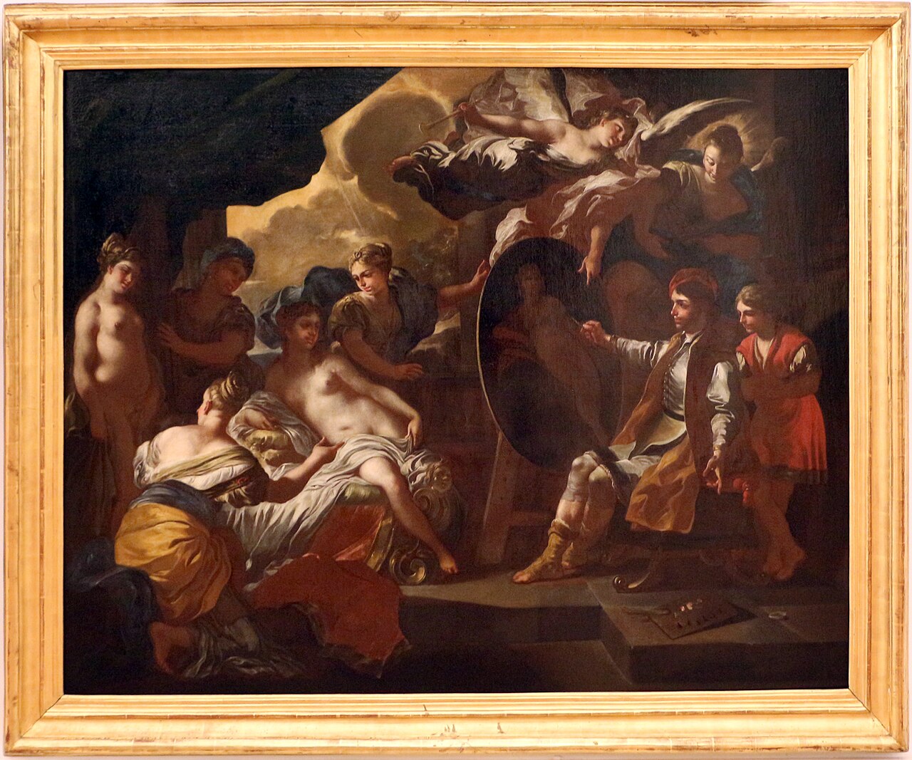 Zeuxis paints the portrait of Venus choosing the girls of Croton as models by Francesco Solimena