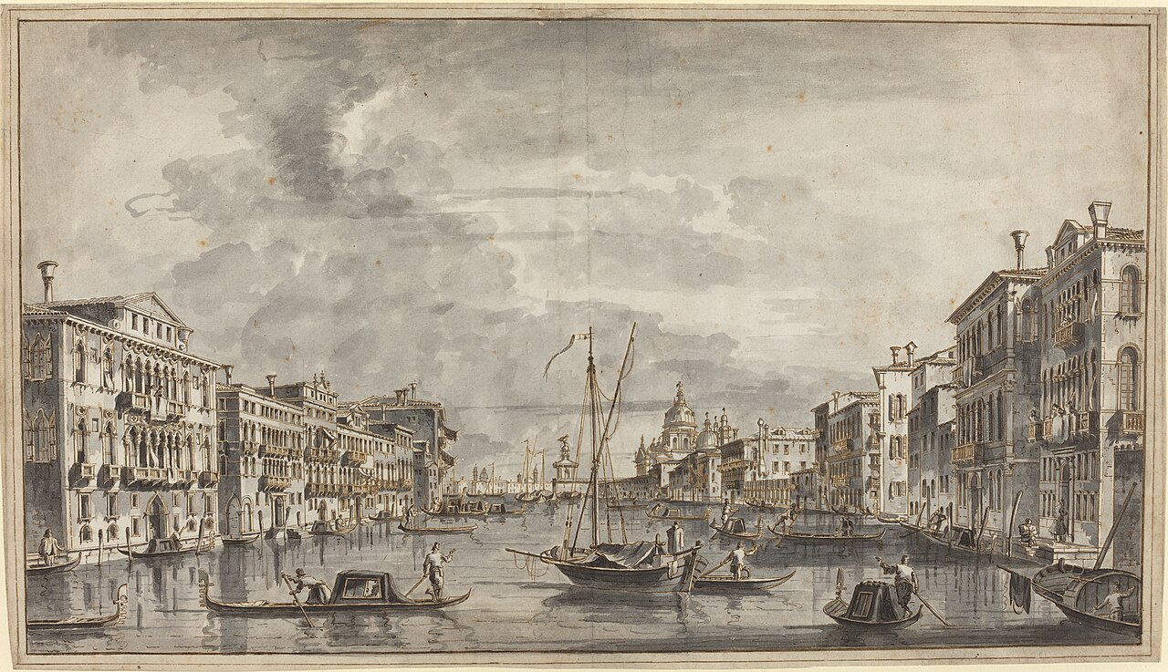 The Grand Canal Looking Toward the Salute and the Dogana by Francesco Tironi