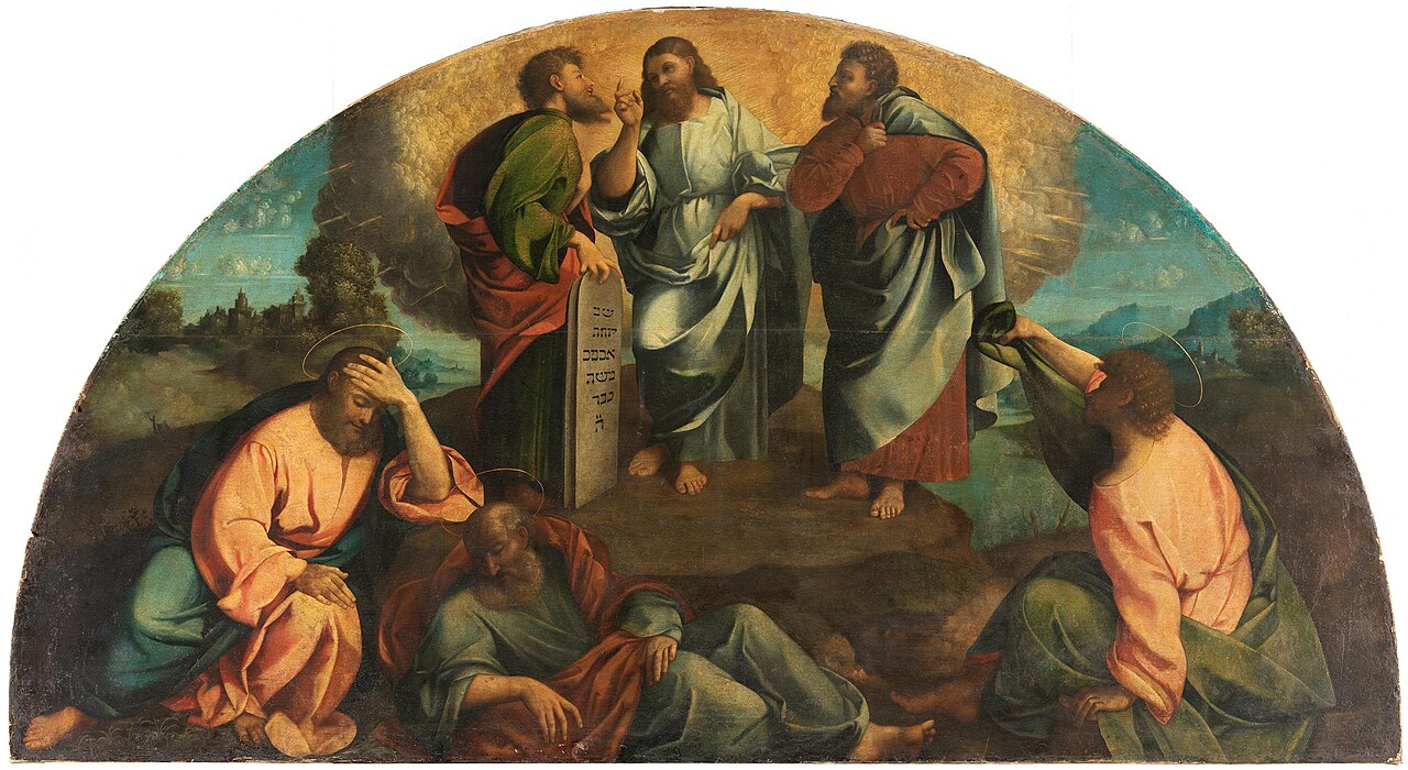 Transfiguration of Jesus (lunette) by Francesco Torbido