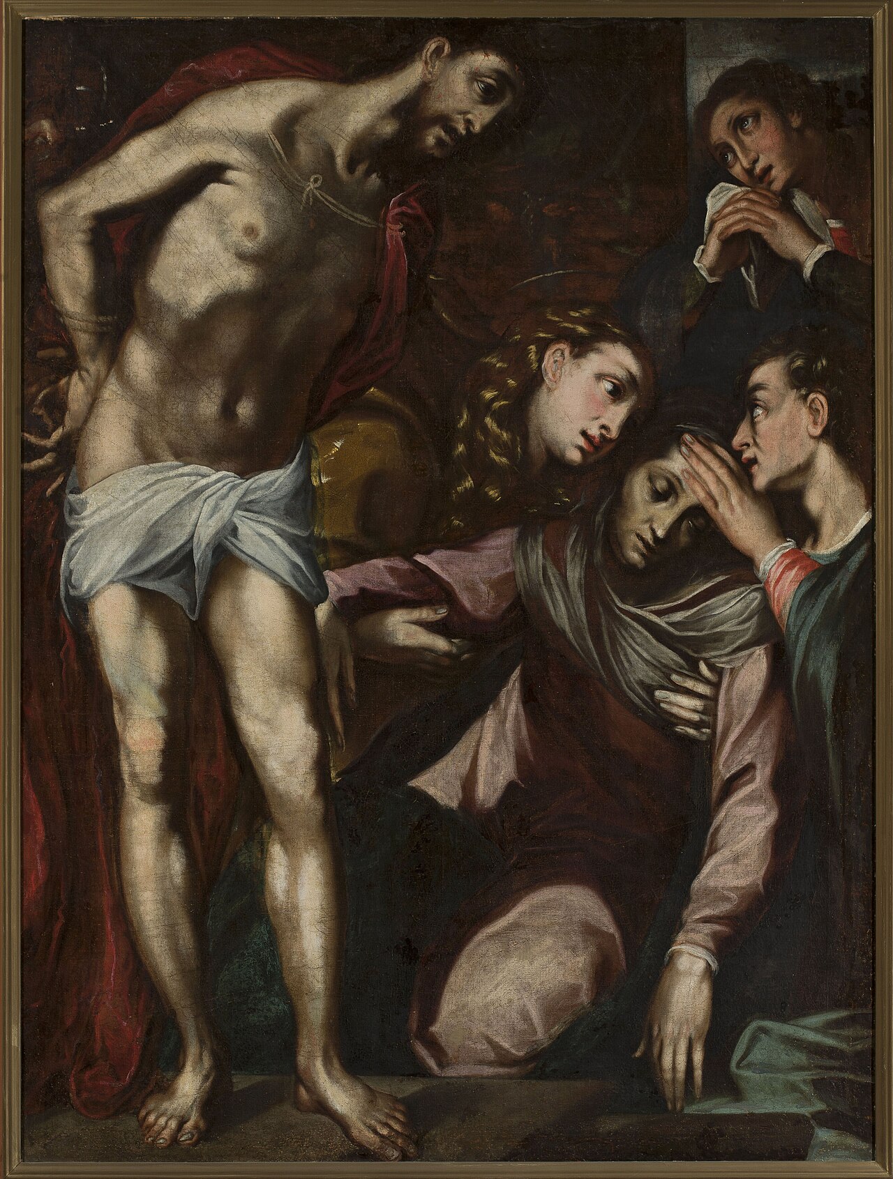 Christ meets Mary on the way of the cross by Francesco Vanni
