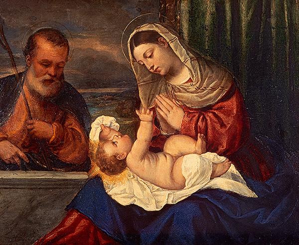 The Holy Family by Francesco Vecellio