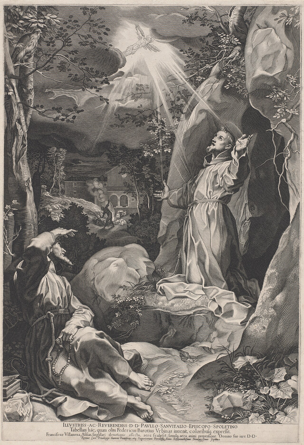 Saint Francis Receiving the Stigmata by Francesco Villamena