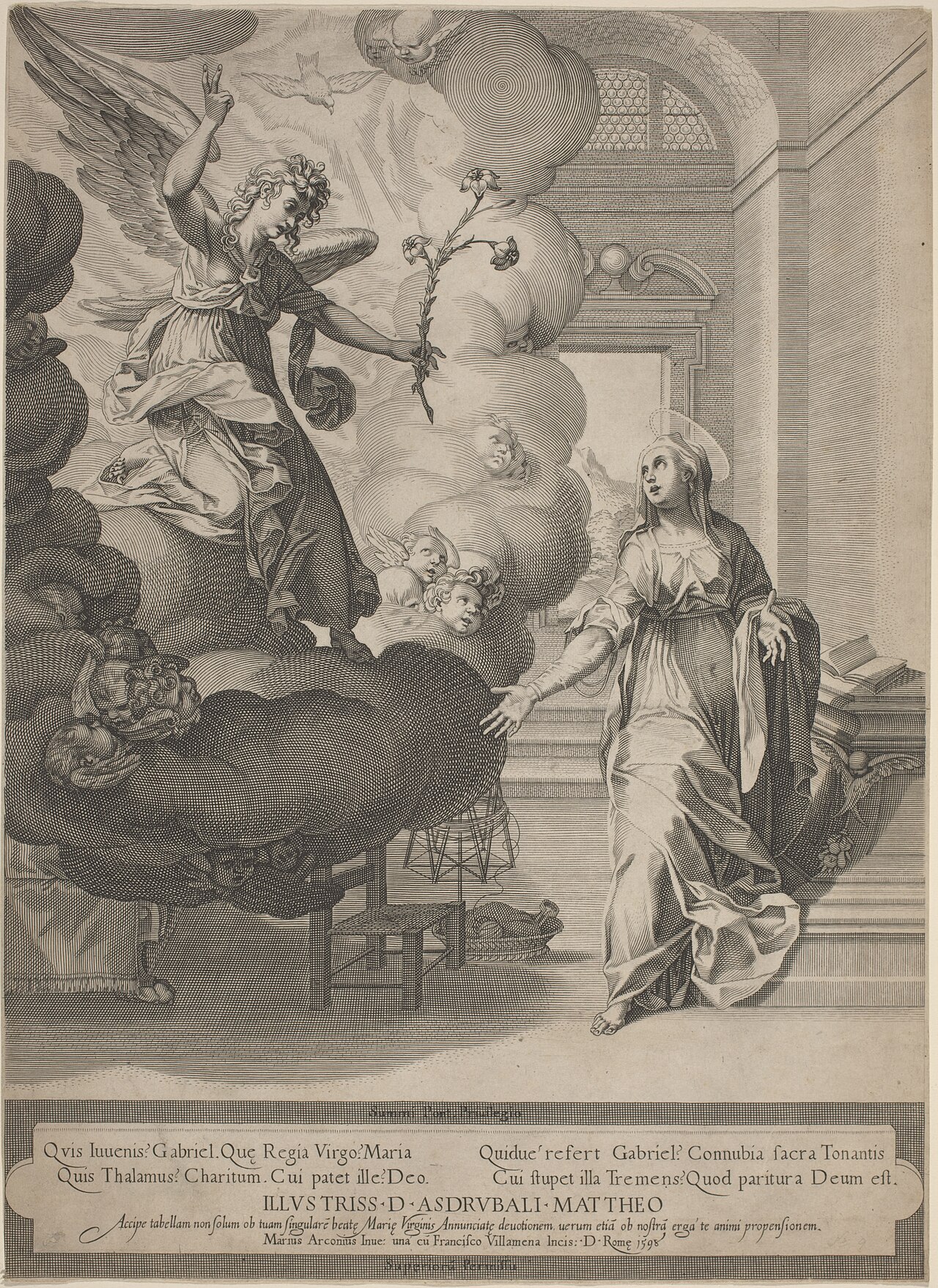 The Annunciation by Francesco Villamena