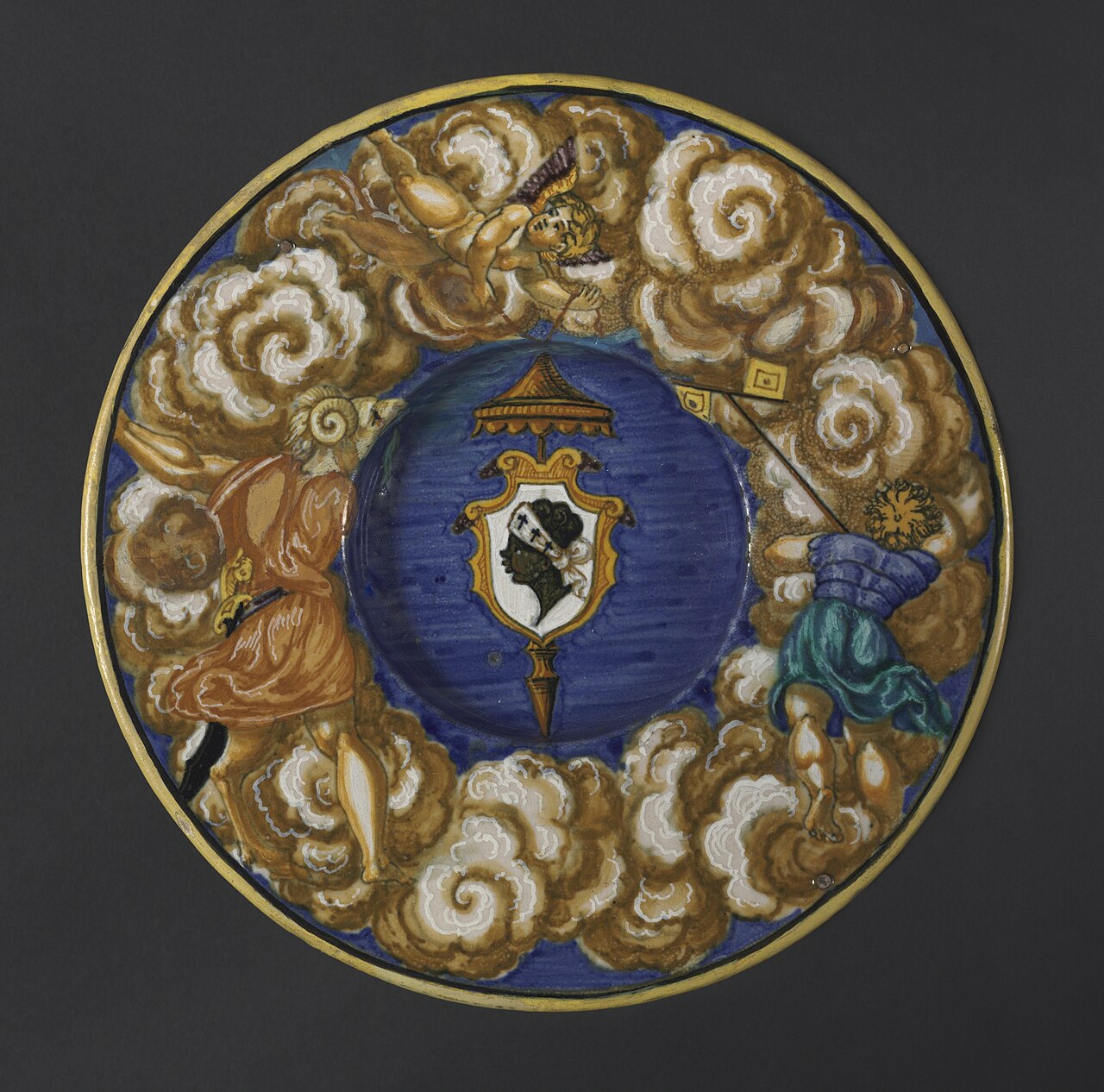 Plate with the Arms of the Pucci Family by Francesco Xanto Avelli
