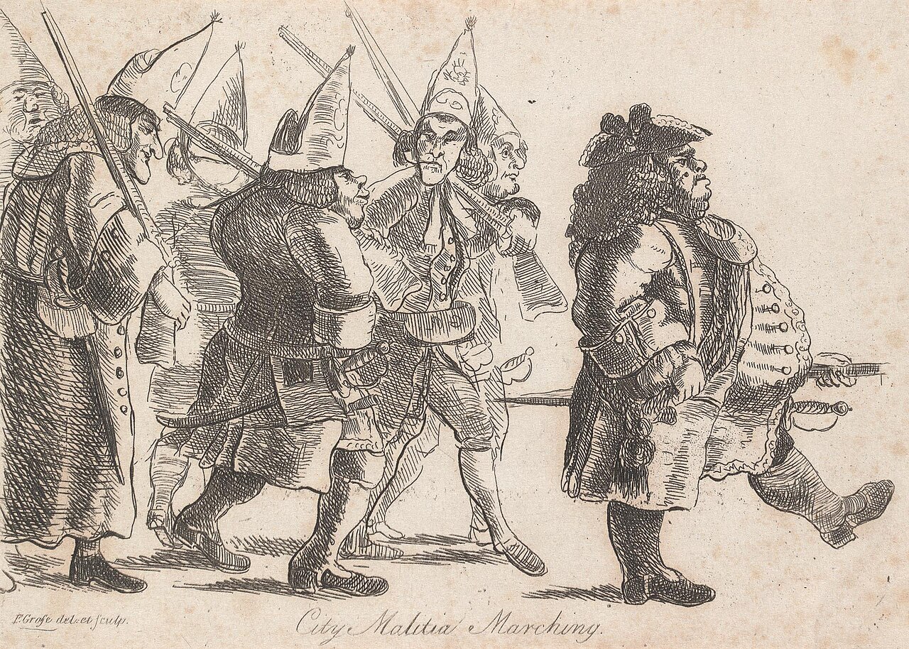 City Malitia (sic) Marching by Francis Grose