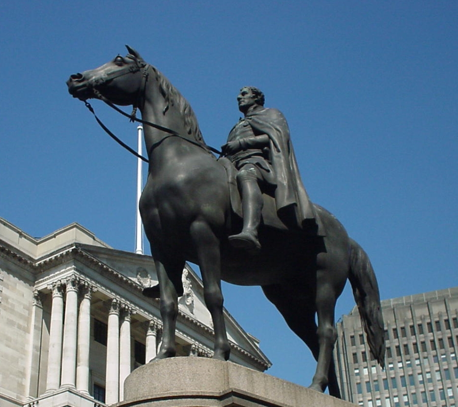 Equestrian statue of the Duke of Wellington by Francis Legatt Chantrey