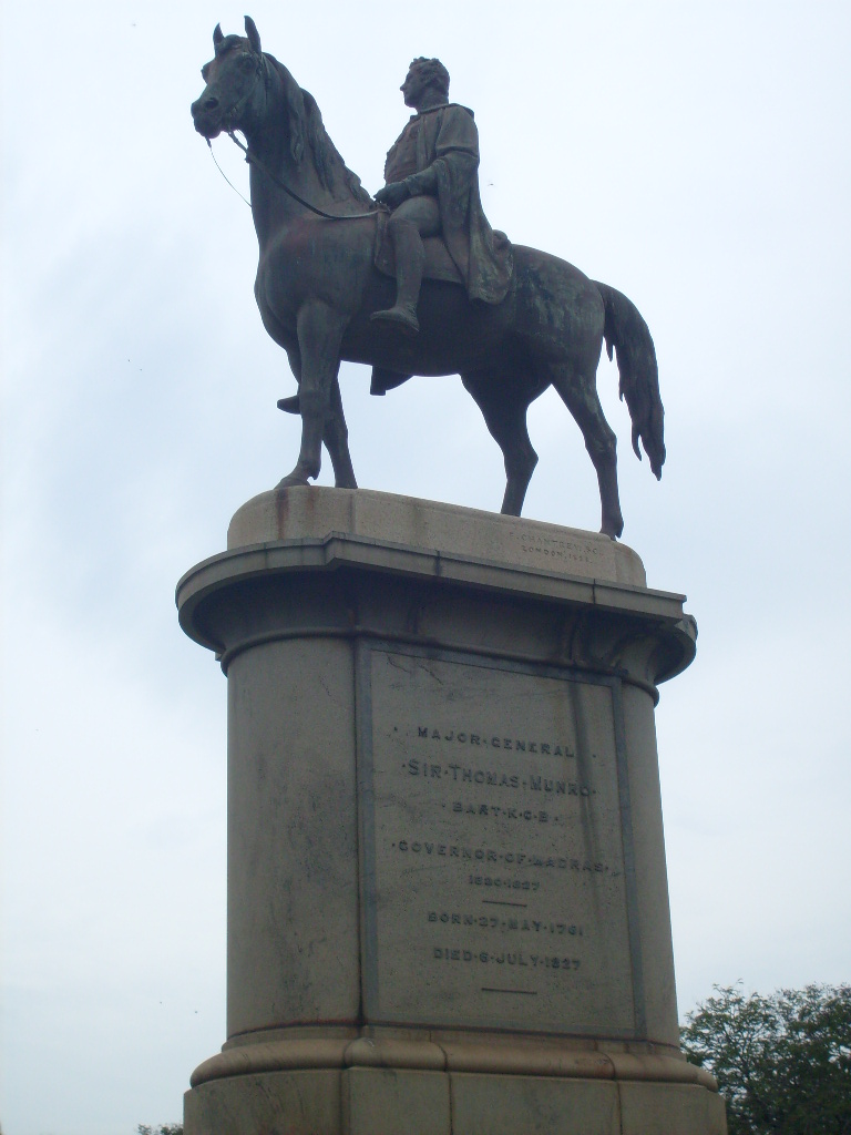 equestrian statue of Thomas Munro by Francis Legatt Chantrey