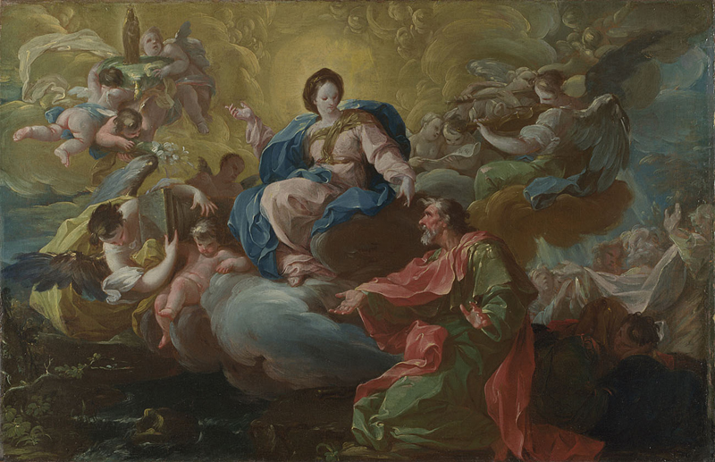 Saint James being visited by the Virgin by Francisco Bayeu